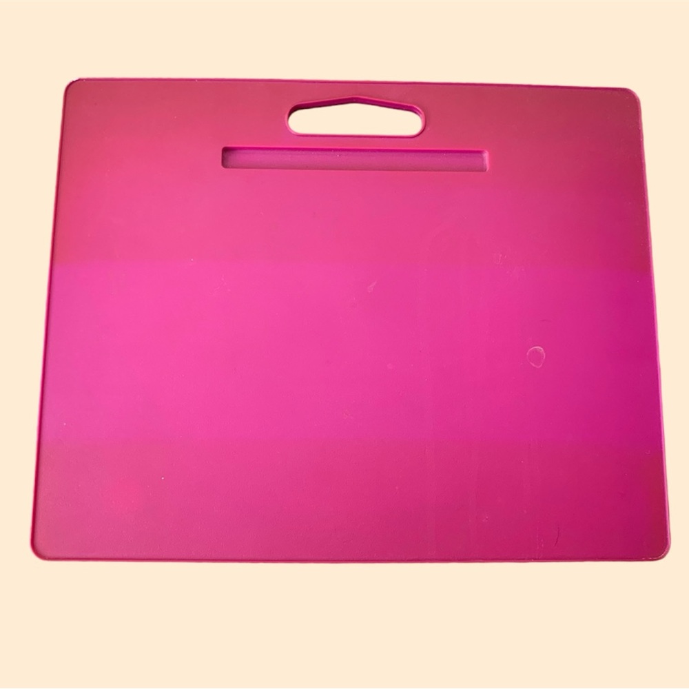 Purplish laptop Holder with a Pencil Holder in the Center and Cushion Support